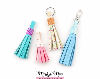 Tassel SVG | Tassel keychain Template | Faux Leather Tassell | Bag Tag Cricut SVG Cut File | Key Chain Template | Purse Fob | Tassel Charm