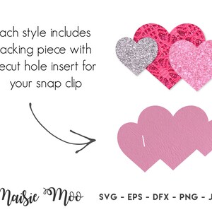 Bundle Snap Clip SVG, Snapclip Template Bundle, Heart Star Bow Template, Bow SVG, Clippie Cover, Hair Clip Svg files for Cricut Cut Files,