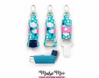 Asthma Inhaler Holder SVG, Puffer Cover, Leather Pattern, No Sew Keychain Sleeve, DIY Pump Case Template, Cricut Craft Cut Files