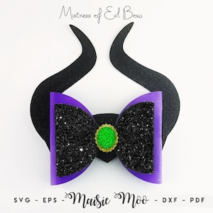 Halloween Bow SVG, Mistress of Evil Bow Template SVG, Felt Bow PDF, Witch Bow, Svg files for Cricut Cut Files, Silhouette Cut Files,