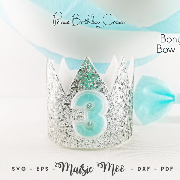 Crown Template SVG, 3D MIni Crown Hair Clip Head Band PDF DXF,  Princes Crown Cricut Cut Files, Birthday Crown diy Maisie Moo Vegan leather