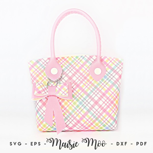 Sac en similicuir SVG | Motif cuir | à motif de sac fourre-tout primevère | Noeud pour sac à main SVG | Patron de sac à main pour fille | Sac cadeau