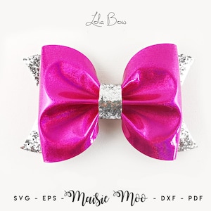 Lola Pinch Bow SVG,  Pinch Bow Template SVG,  Hair Bow, Vinyl Bow PDF, Girls Bow, Svg files for Cricut Cut Files, Silhouette Cut Files,