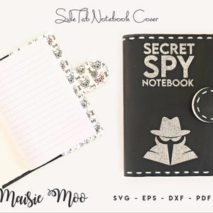 Plantilla SVG para funda de cuaderno A6 de piel sintética / Funda para cuaderno de piel cosida a mano / Patrón PDF para funda de cuaderno Fieldnotes imagen 4