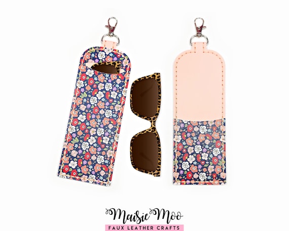 Sunnies Keychain Pattern, Pair Eyewear Topper Case SVG Template, Faux Leather DIY Crafts with Maisie Moo