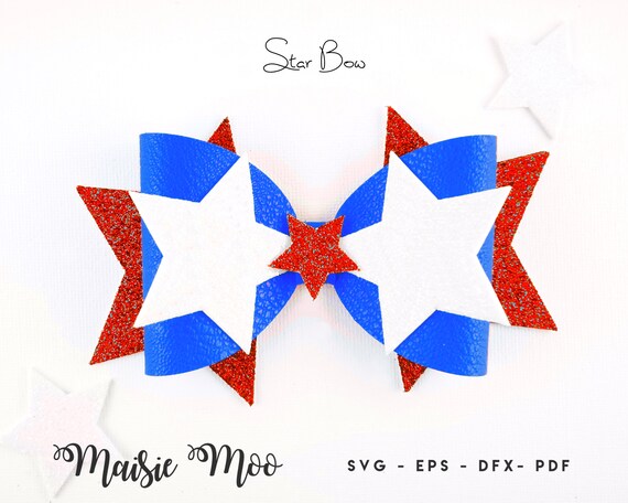 Star Bow SVG Superstar Bow Template Stars Hair Bow SVG Etsy Star Bow SVG Superstar Bow Template Stars Hair Bow SVG Etsy