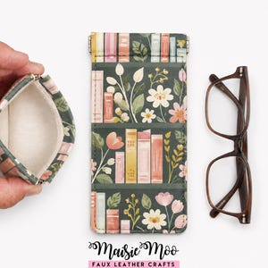 Patron de couture pour étui à lunettes, pochette à lunettes à monture flexible SVG, porte-lunettes en similicuir à faire soi-même, gabarit pour étui à fermeture à pression