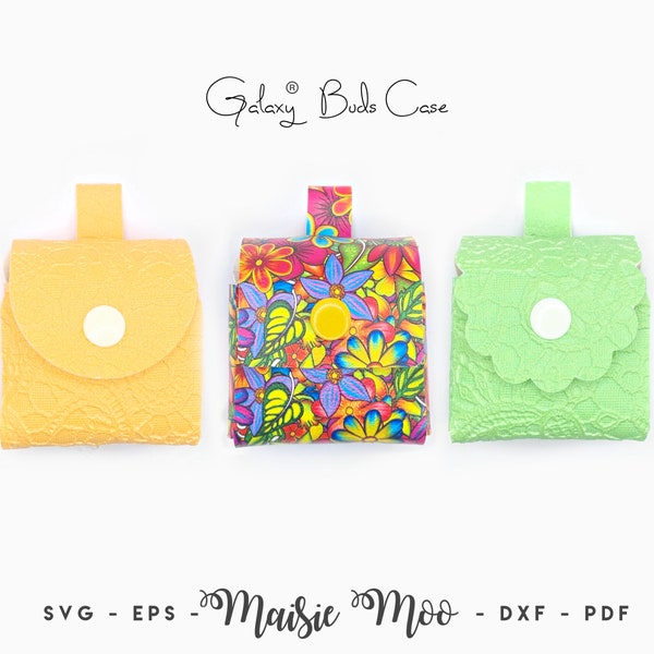 Galaxy Buds Cover SVG, EarPod Case Template, Keychain Holder SVG, No Sew, Faux Leather Svg files for Cricut Cut Files Maisie Moo