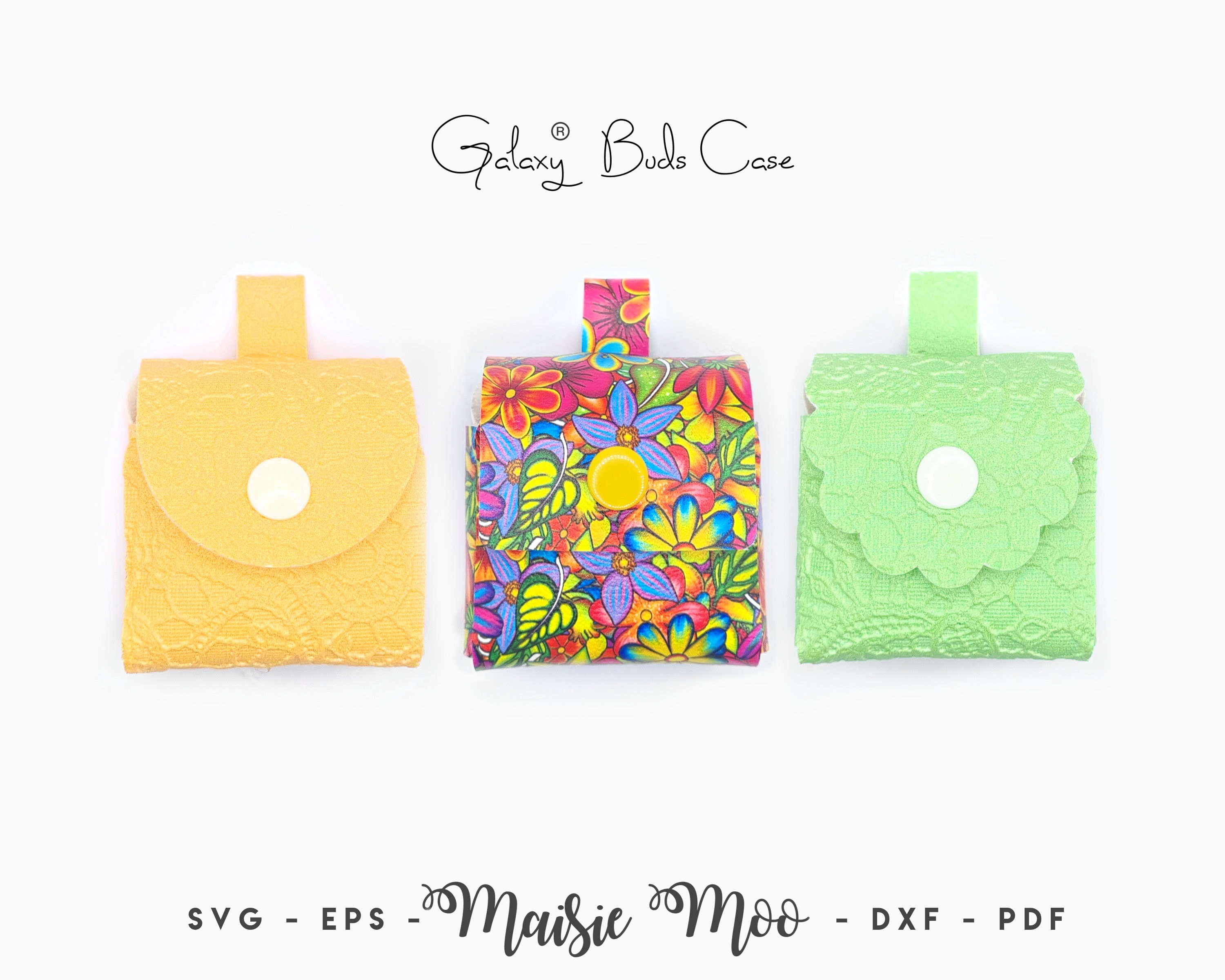 Galaxy Buds SVG, EarPod Case Template, Schlüsselanhänger SVG, Kein Nähen, Kunstleder Für Cricut Cut Files, Maisie Moo