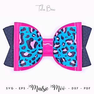 Modèle de noeud de cheveux, noeud double boucle SVG, modèle de noeud classique Talia SVG, fichiers Svg pour fichiers de coupe Cricut, noeud de cheveux PDF Maisie Moo