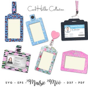 IDカードカバーSVG | フォトカードホルダーテンプレート | フェイクレザースリーブケースパスポートIDタグ | バッグタグフェイクレザーMaisie Mooヴィーガンレザー