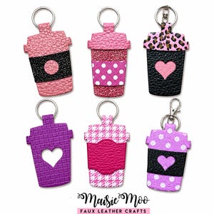 Coffee Key Fob SVG, Keychain Bag Tag Fob Template, Faux Leather Fob, Key Ring  RV Purse Fob, Maisie Moo Cricut Crafts