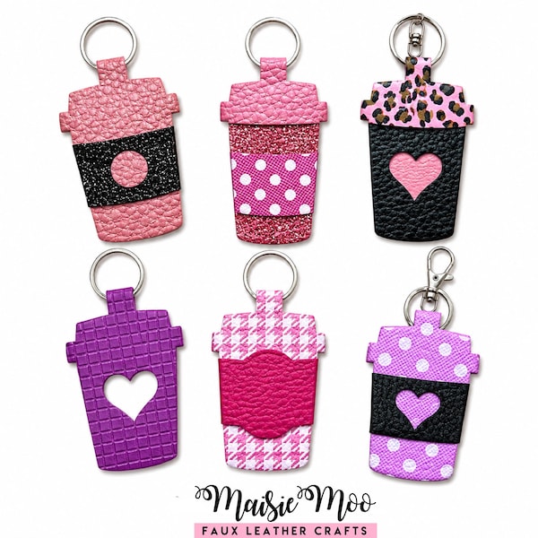 Coffee Key Fob SVG, Keychain Bag Tag Fob Template, Faux Leather Fob, Key Ring  RV Purse Fob, Maisie Moo Cricut Crafts