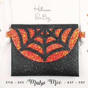 Halloween Pixie Tasche SVG | Kunstleder Beutel SVG | Süßes oder Saures Taschenvorlage | Kleinkind Handtasche SVG | Geldbörse Vorlage svg Maisie Moo