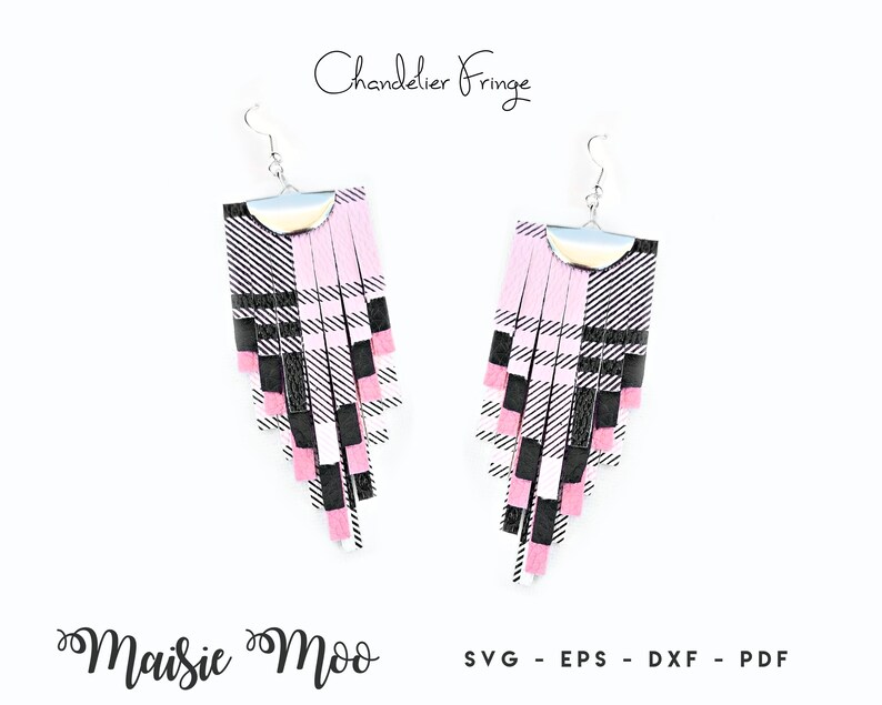 Fringe Earring SVG | Boho Tassel Faux Leather Earrings Templates | Fringetastic Stacked Cricut Earring SVG | Leather Layered Earrings
