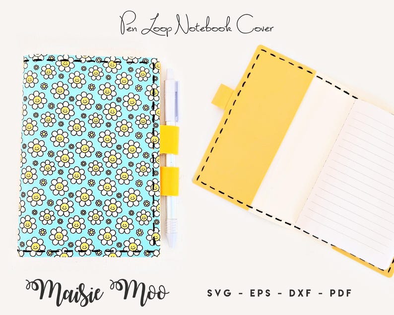 Plantilla SVG para funda de cuaderno A6 de piel sintética / Funda para cuaderno de piel cosida a mano / Patrón PDF para funda de cuaderno Fieldnotes imagen 3