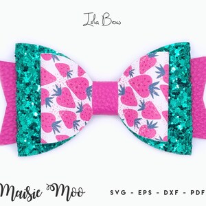 Isla Bow Template SVG, Classic Bow PDF, Stacked Hair Bow Template, Faux Leather Cricut Bow svg, Felt Bow for Cricut, DIY Bow Cut File
