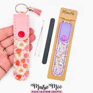 Nail File Holder SVG, Faux Leather Tweezer Pouch Template Sewing Pattern, Emery Board Cover PDF