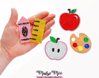 School Snap Clip SVG, Hair Clip Template, Faux Leather Snap Clip Pattern, Cricut Hair Clip SVG, Cute School Hair Bows