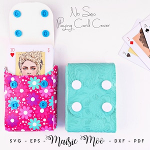 Patrón de estuche para naipes, estuche para baraja de cartas SVG, funda de cuero para naipes de póquer, soporte para naipes, proyecto Cricut
