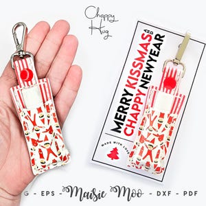 Chapstick Holder Pattern, Lipbalm Stocking Stuffer DIY Gift, Faux Leather SVG  Project with Maisie Moo Kissmas