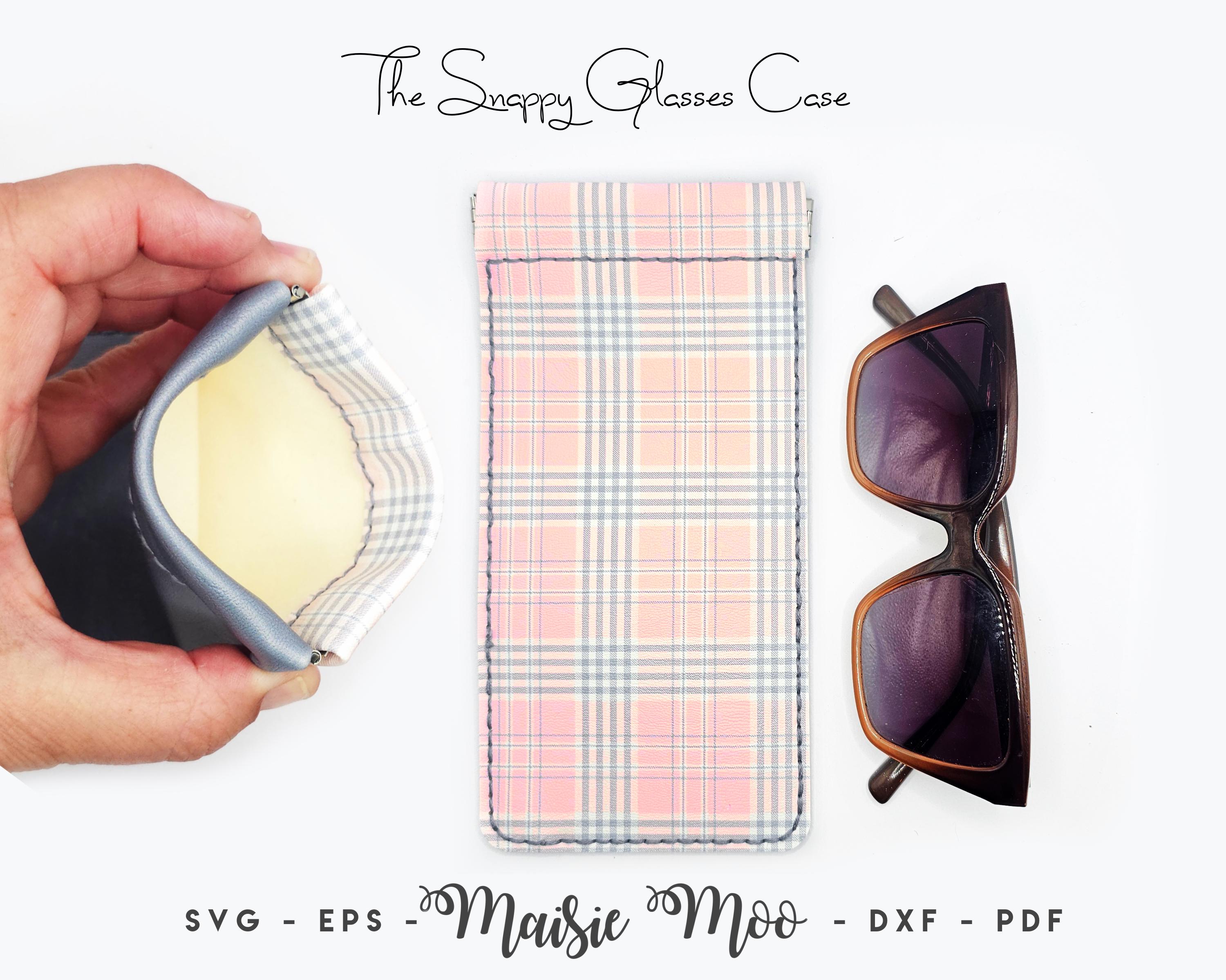 Glasses Case Sewing Pattern, Flex Frame Glasses Pouch SVG, Faux