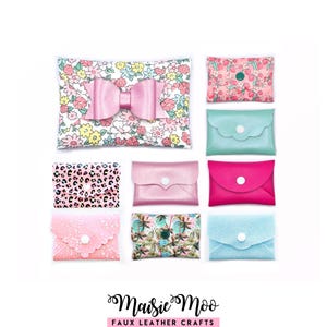 Card & Coin Purse SVG, Leather No Sew Card Wallet Template, Folded Clutch Purse PDF,  Cricut Cut Files Maisie Moo