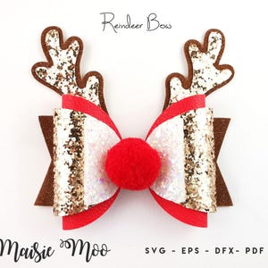 Christmas Bow SVG Bundle, Christmas Bow Template SVG, Bow Bundle SVG, Svg files for Cricut Cut Files, Silhouette Cut Files, Maisie Moo