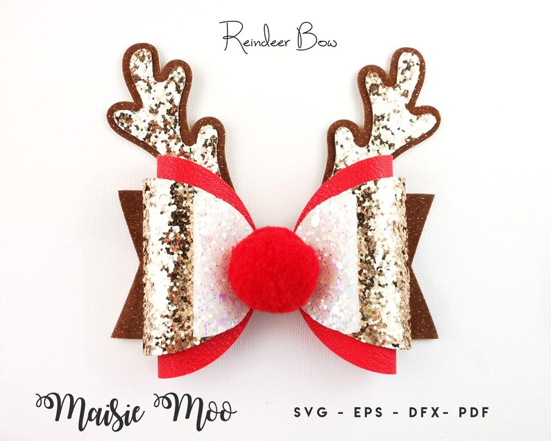 Christmas Bow SVG Bundle, Christmas Bow Template SVG, Bow Bundle SVG, Svg files for Cricut Cut Files, Silhouette Cut Files, Maisie Moo