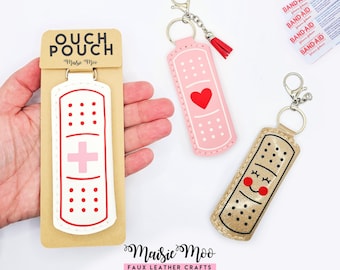 Bandage Holder SVG, First Aid Pouch Keychain, Faux Leather Cricut Template, Mini Medicine Pouch