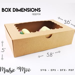 Bow Box SVG, Bow Display Box Template, Hair Bow Gift Box DXF, Window Gift Box PDF, Cricut Box svg silhouette cut files, Maisie Moo