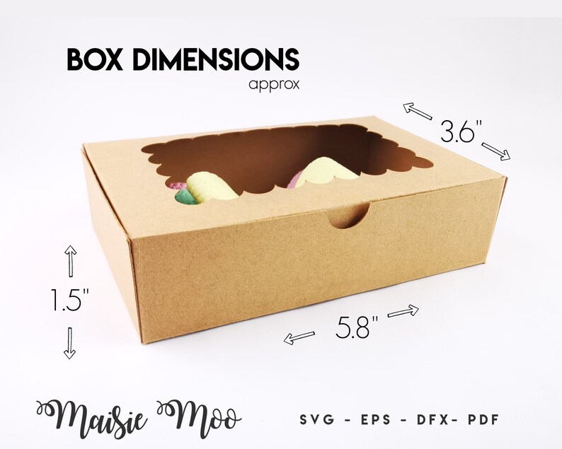 Bow Box SVG, Bow Display Box Template, Hair Bow Gift Box DXF, Window Gift Box PDF, Cricut Box svg silhouette cut files, Maisie Moo