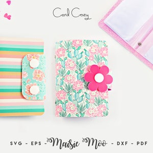 Card Holder SVG, Credit Card Cover, Multi Card Wallet SVG Pattern, Mini Photo Album, Card sleeve Template Sewing Pattern, Maisie Moo Design