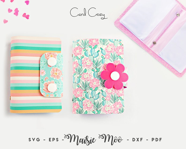 Card Holder SVG, Credit Card Cover, Multi Card Wallet SVG Pattern, Mini Photo Album, Card sleeve Template Sewing Pattern, Maisie Moo Design