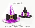 Witches Hat Bow SVG, Witches Hat Headband, Bow Template  Halloween Bow SVG, Purple Bow PDF, Cricut Cut Files, Silhouette Cut Files product logo