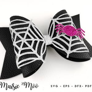 Halloween Bow SVG, Spiderweb Bow Template SVG, Lace Bow SVG, Bow Pattern pdf, Black Bow, files for Cricut Cut Files, Silhouette Cut Files,