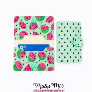 Card Wallet SVG, Card Pouch Template, Faux Leather No Sew, Card Wallet Svg files for Cricut Cut Files Maisie Moo Vegan leather