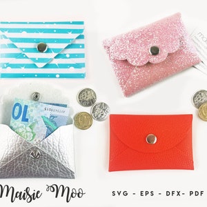 Card & Coin Purse SVG Card Wallet Template Folded Clutch - Etsy