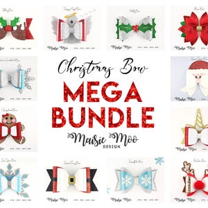 SVG-Bundle mit Weihnachtsschleifen, SVG-Vorlage für Weihnachtsschleifen, SVG-Schleifen-Bundle, SVG-Dateien für Cricut-Schnittdateien, Silhouette-Schnittdateien, Maisie Moo Bild 6
