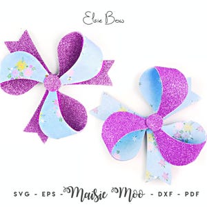 Lazo SVG, plantilla de lazo vintage, plantilla de lazo Cricut, lazo de doble cara PDF, archivos SVG para archivos de corte Cricut, archivos de corte Silhouette, Maisie Moo