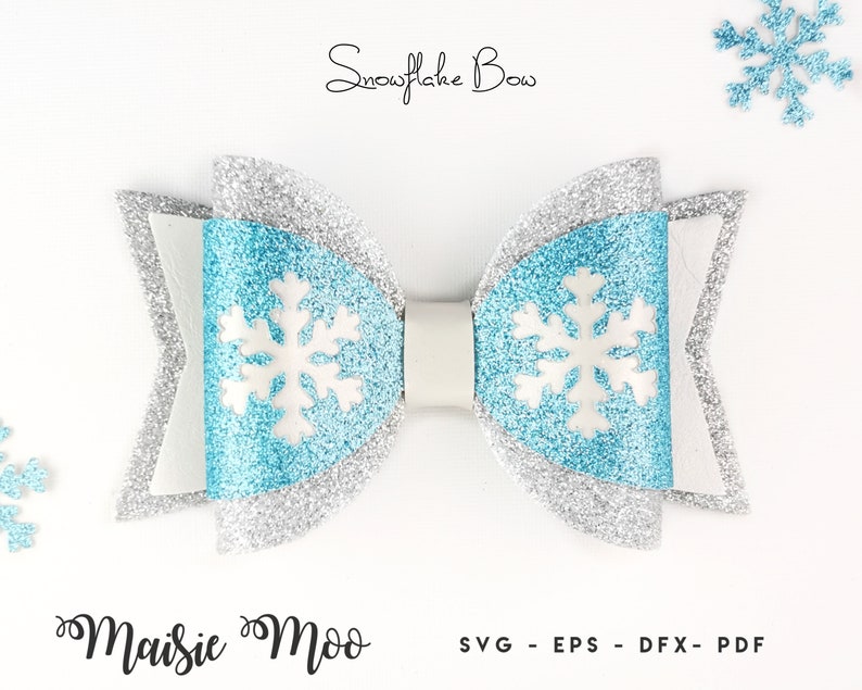 Download Winter Frozen Bow SVG Bundle Bow Template SVG Faux Leather | Etsy