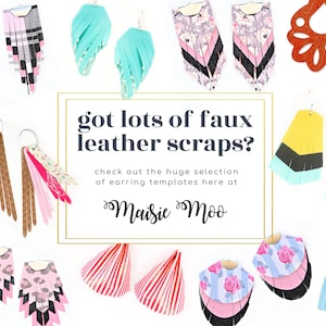 Ribbon Hair Bow Template, Blakely Coquette Faux leather bow template , Sailor Bow PDF, Hair Bow Template, Cricut Bow image 3