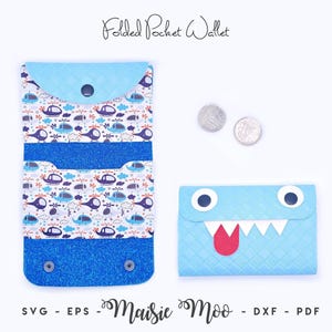 No Sew Boy Leather Wallet SVG, Cricut Card Wallet PDF Pattern by Maisie Moo