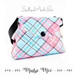 Ausgebogten 3D Geldbörse SVG | Kunstleder Tasche SVG | Aroha Geldbörse | Glitzer Handtasche SVG | Gastgeschenk Tasche Keine Nähen Mädchen Geldbörse Template Maisie Moo