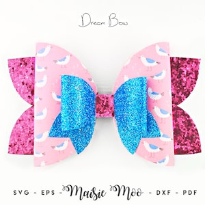 Bow SVG, Bow on Bow Template SVG,  Dream Bow SVG, Double Bow pdf, Easter svg files for Cricut Cut Files, Silhouette Cut Files, Maisie Moo