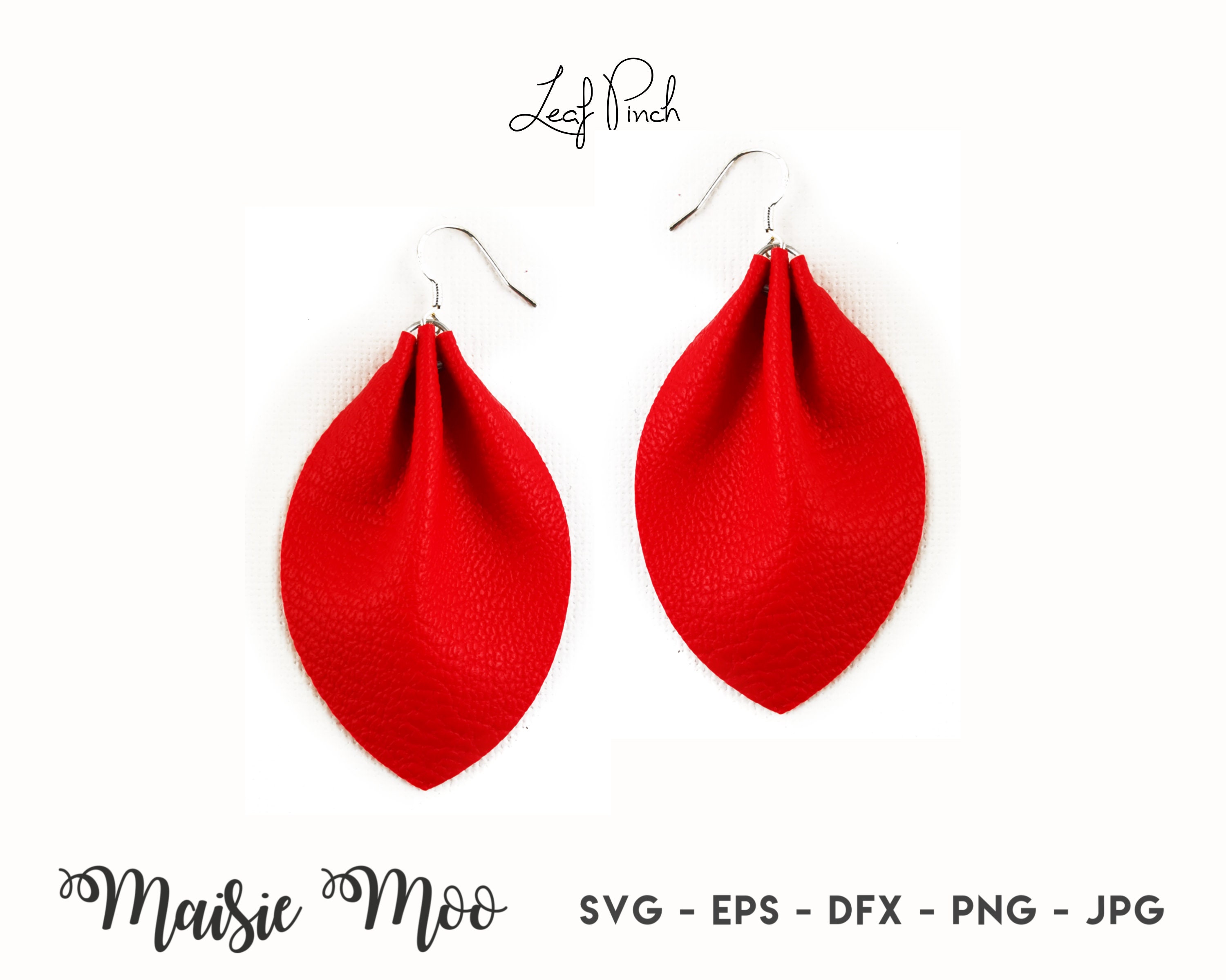 Pinch Earring SVG 3D Faux Leather Earring Templates Cricut Etsy
