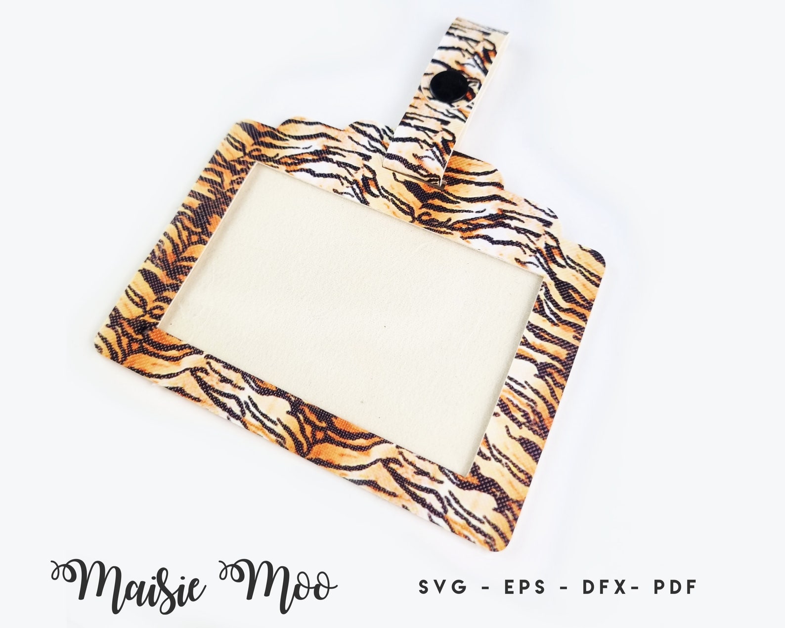 ID Card Cover SVG Card Holder Template Faux Leather Sleeve Etsy