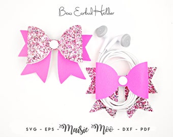 Earbud Holder SVG | Headphone Holder Template | Cord Organizer SVG | Phone Charger Cord Keeper Cricut SVG Cut File | Earphone Tidy