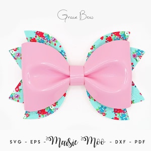 Hair Bow Template SVG,  Pinch Bow SVG, Classic Bow PDF, Velvet Bow svg files for Cricut Cut Files, Silhouette Cut Files, Grace Bow