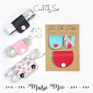 Cord Keeper SVG, Cable Organizer Leather Template, Cord Tidy SVG